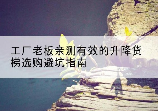 刚察升降货梯怎么选-工厂老板亲测有效的升降货梯选购避坑指南